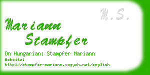 mariann stampfer business card